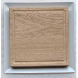 Bøfplankesæt Nr 1. med tallerken 26 x 26 + planke 21x21